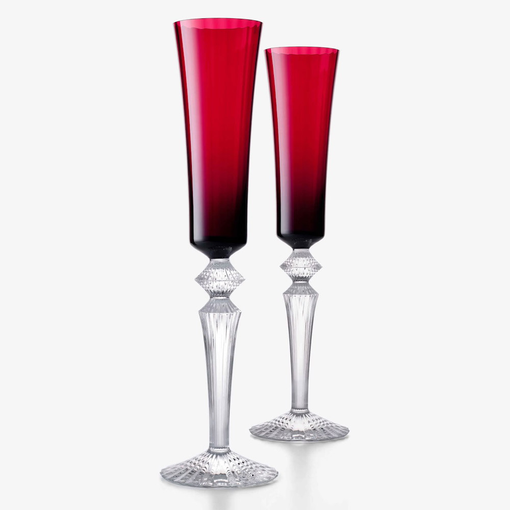 Picture of Baccarat Mille Nuits Flutissimo Red Flutes - Set of 2