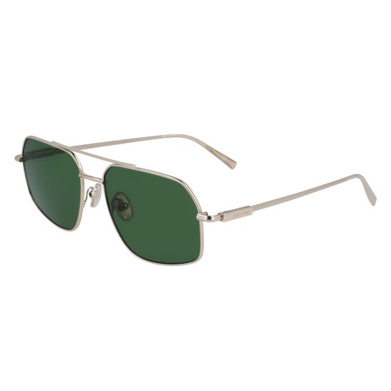 Picture of Ferragamo Prisma Navigator Sunglasses - Light Gold/Green