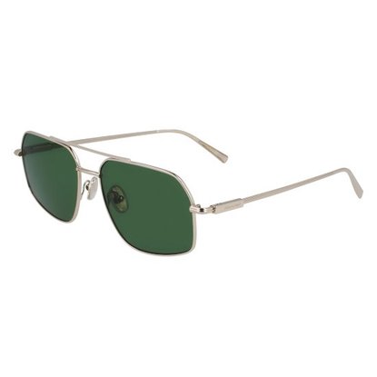 Picture of Ferragamo Prisma Navigator Sunglasses - Light Gold/Green