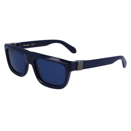 Picture of Ferragamo Prisma Square Sunglasses - Blue Navy