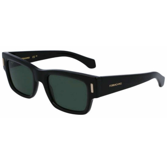 Picture of Ferragamo Rivets Rectangle Sunglasses - Black
