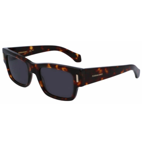 Picture of Ferragamo Rivets Rectangle Sunglasses - Dark Tortoise
