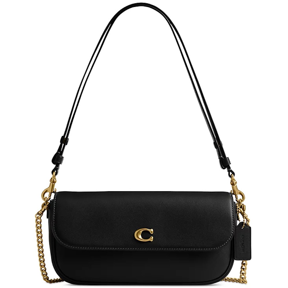 Picture of Coach Brook Flap Chain Bag - Brass/Black