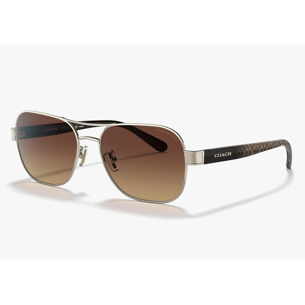 Picture of Coach Pilot Sunglasses - Light Gold/Brown Gradient