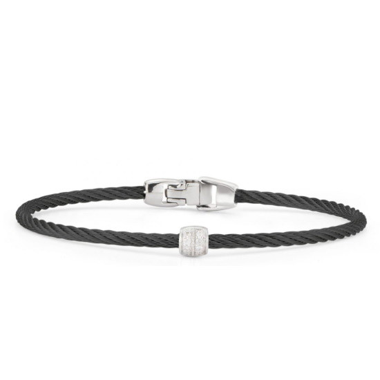 Picture of ALOR Black Cable Single Station Stackable Bracelet