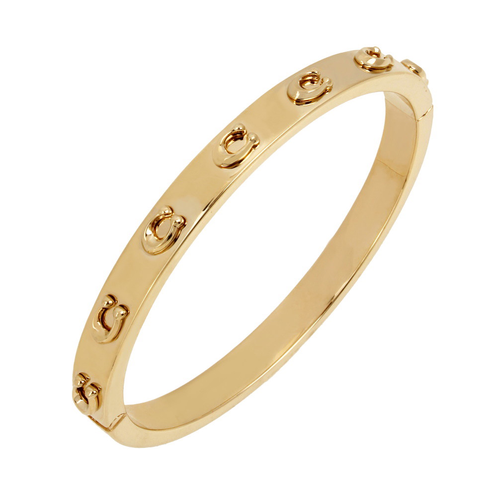 Picture of Coach C Logo Hinged Bangle - Gold