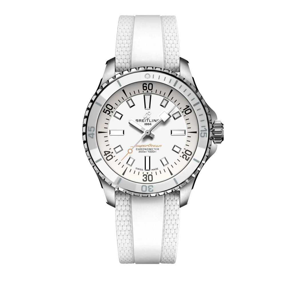 Picture of Breitling Superocean Auto 36 Watch with White Strap