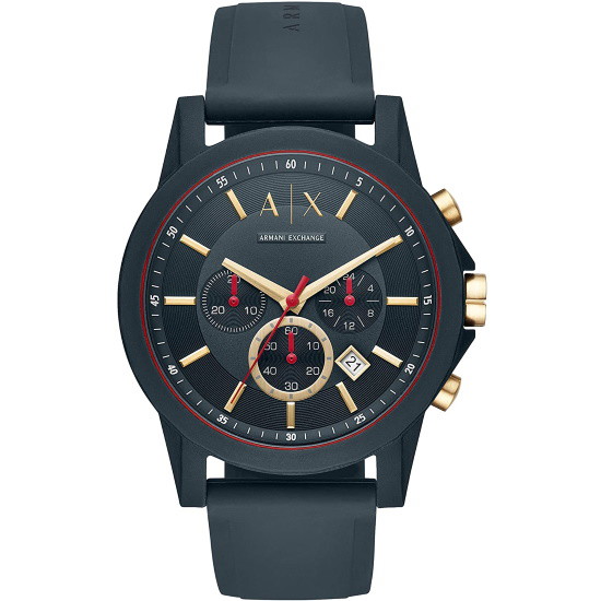 Picture of Armani Exchange Blue Silicone Chronograph Watch