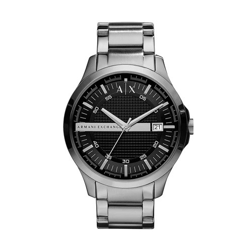 Picture of Armani Exchange Hampton Stainless Steel Watch with Black Dial