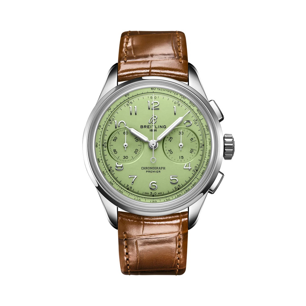 Picture of Breitling Premier B09 Chronograph 40 Watch with Leather Strap
