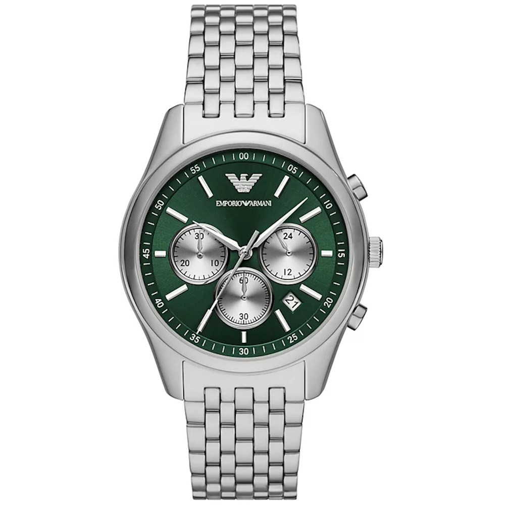 Picture of Emporio Armani Chronograph Stainless Steel Watch w/ Green Dial