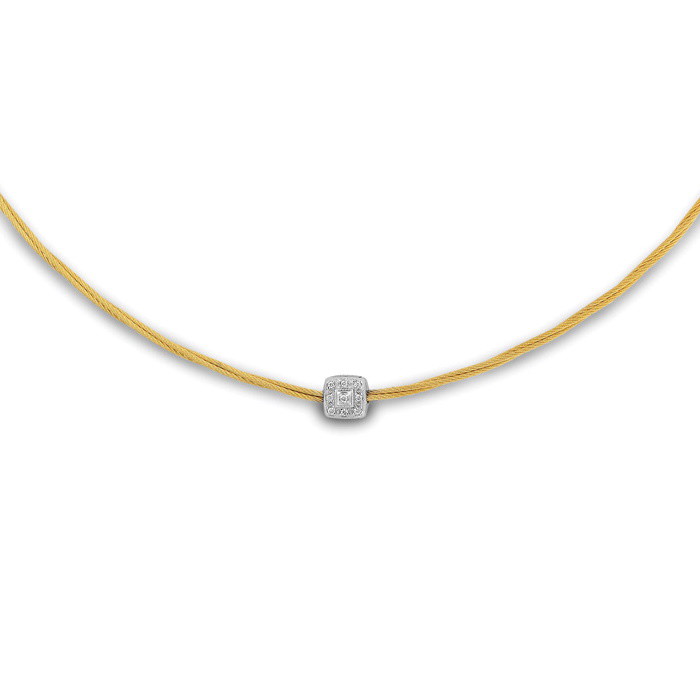 Picture of ALOR Yellow Micro Cable Necklace