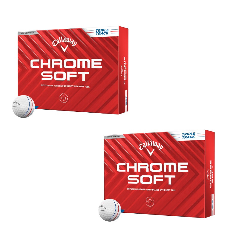 Picture of Callaway Chrome Soft Triple Track Golf Balls - 2 Dozen