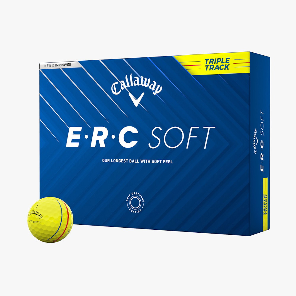 Picture of Callaway ERC Soft Triple Track Yellow Golf Balls - 2 Dozen