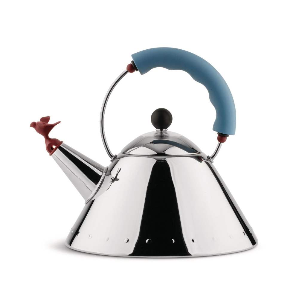 Picture of Alessi Kettle - Bird-Shaped Whistle/Blue Handle