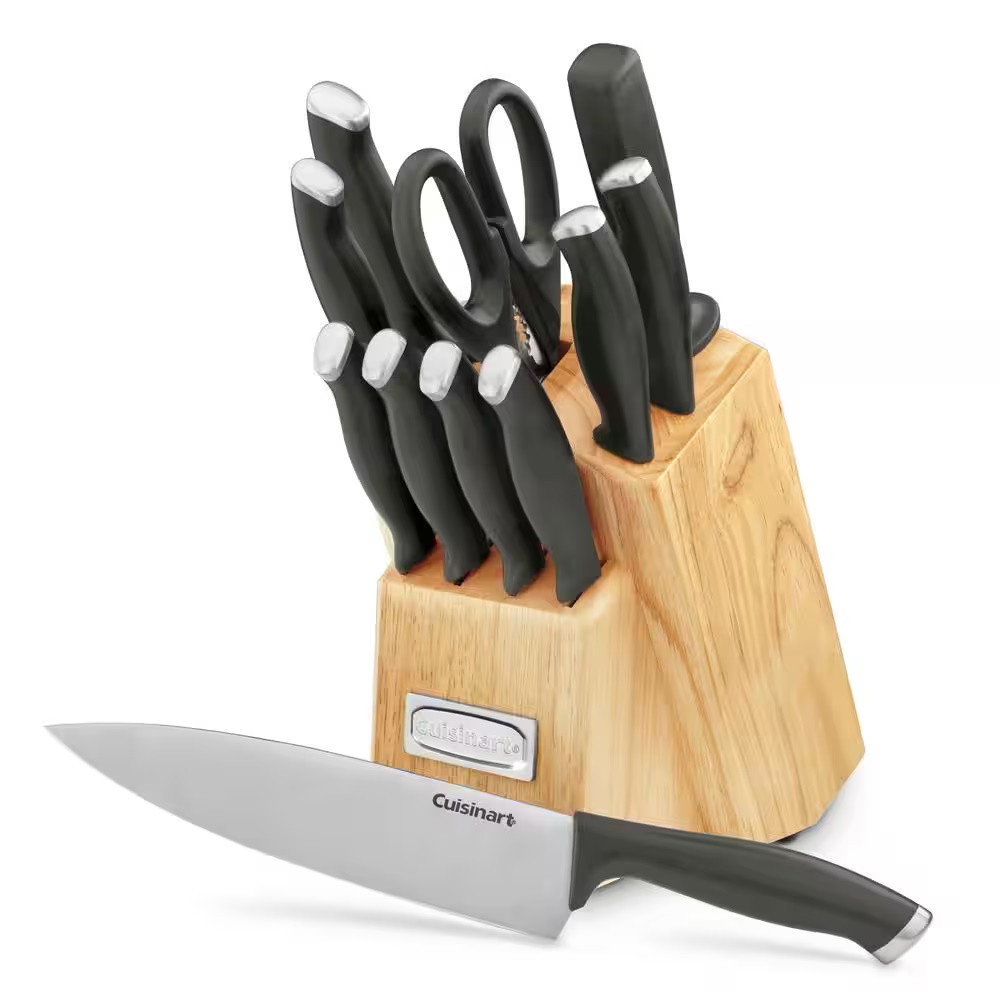 Picture of Cuisinart 12PC ColorPro Black/Stainless Cutlery Block Set
