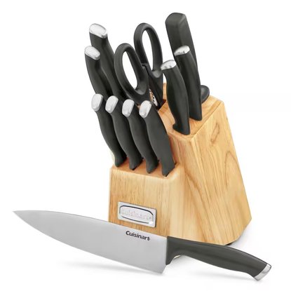 Picture of Cuisinart 12PC ColorPro Black/Stainless Cutlery Block Set