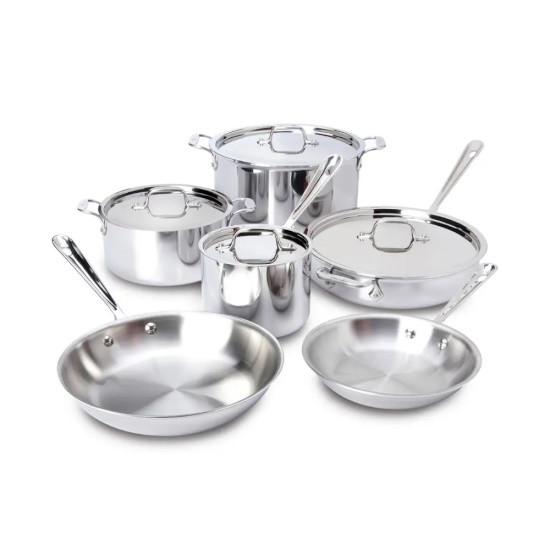 Picture of All-Clad Stainless Steel 10-Piece Cookware Set
