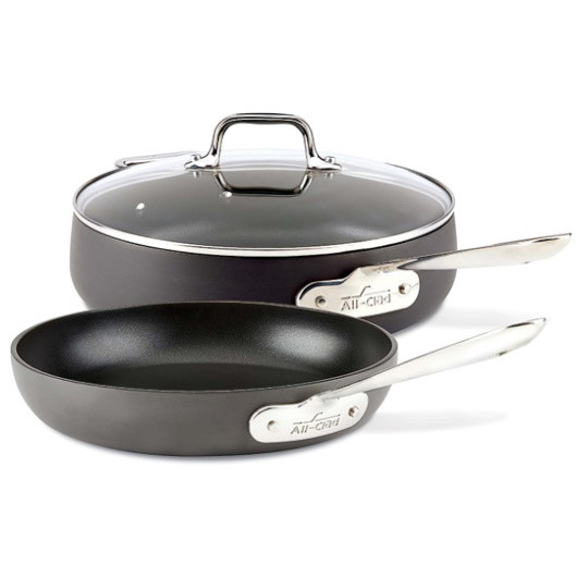 Picture of All-Clad Nonstick Hard Anodized Three-Piece Cookware Set