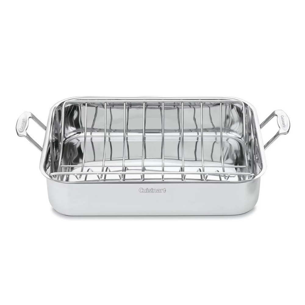 Picture of Cuisinart Classic Stainless Steel 16'' Roasting Pan with Rack