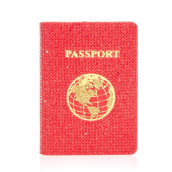 Picture of Judith Leiber Traveler Passport Holder - Red