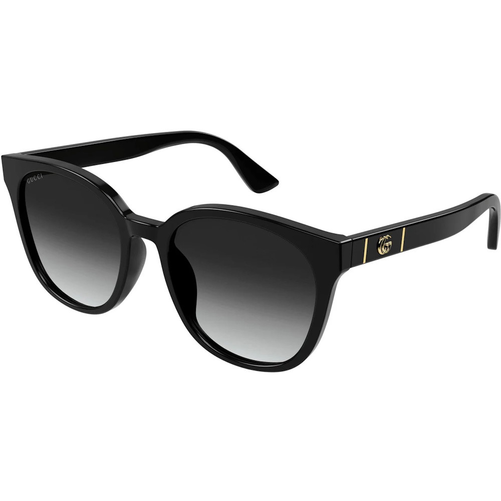Picture of Gucci 56mm Square Sunglasses - Black/Gold