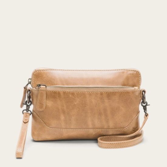 Picture of Frye Ladies' Melissa Crossbody Wristlet - Beige