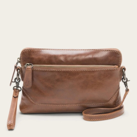 Picture of Frye Ladies' Melissa Crossbody Wristlet - Cognac