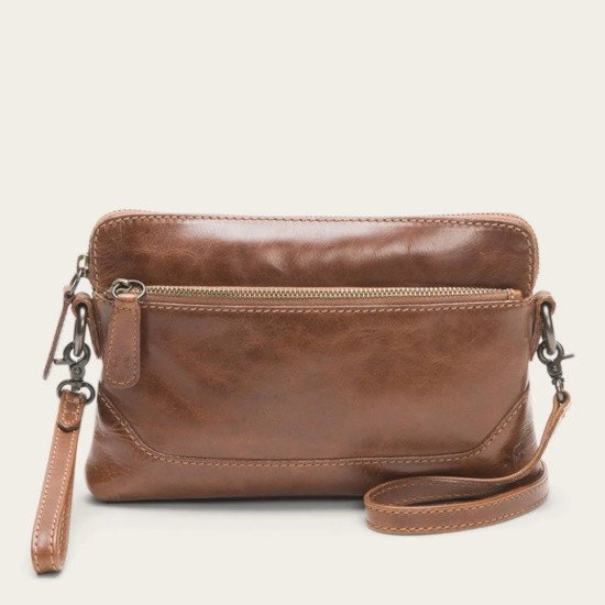 Picture of Frye Ladies' Melissa Crossbody Wristlet - Cognac