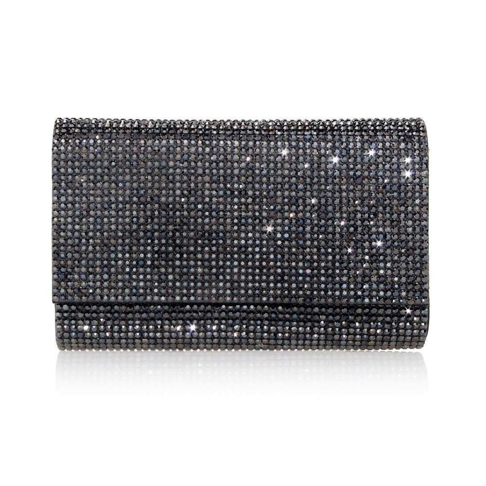 Picture of Judith Leiber Fizzy X Grey Crystal Clutch