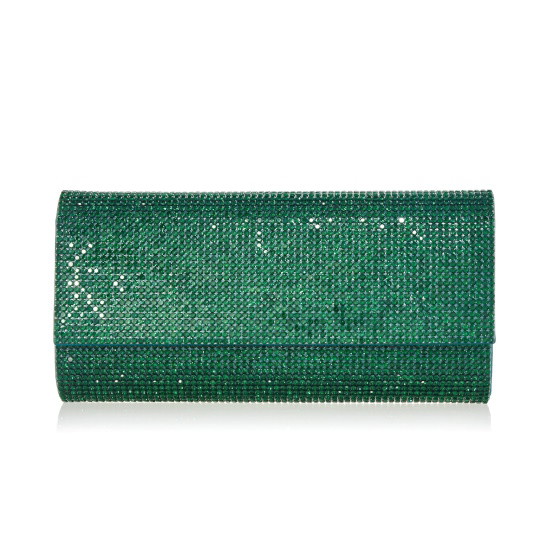 Picture of Judith Leiber Perry Fullbead Clutch - Emerald