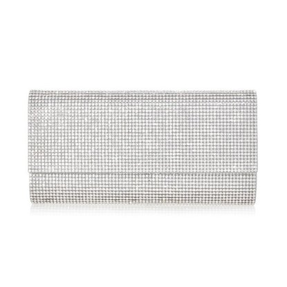 Picture of Judith Leiber Perry Fullbead Clutch - Silver