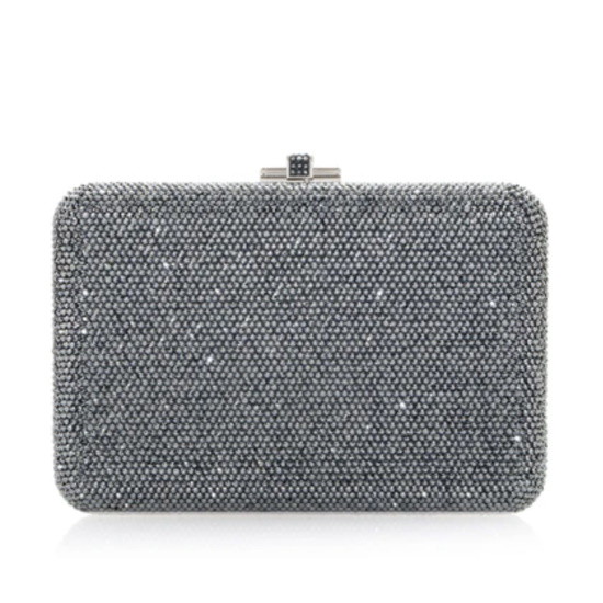 Picture of Judith Leiber Slim Slide Clutch - Silver Hematite