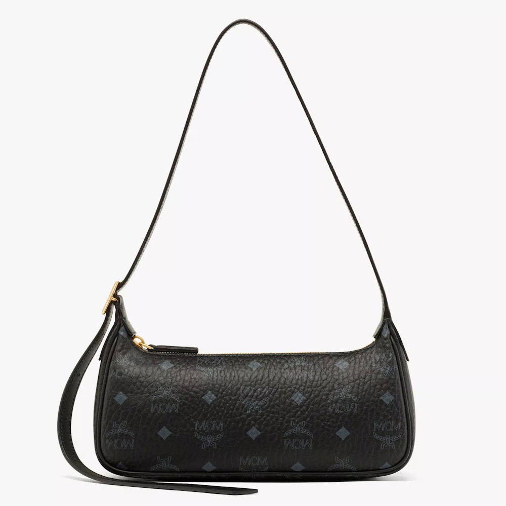 Picture of MCM Aren Shoulder Bag in Visetos - Black