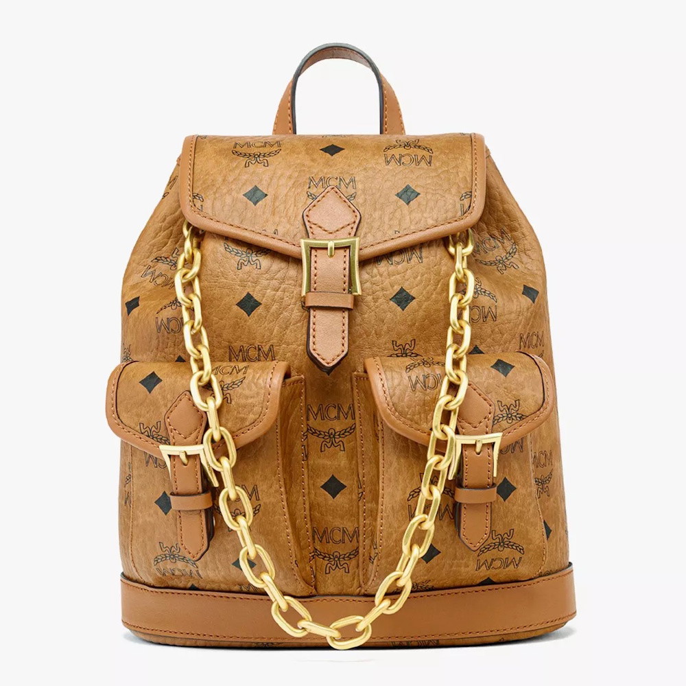 Picture of MCM Aren Visetos Mini Backpack - Cognac