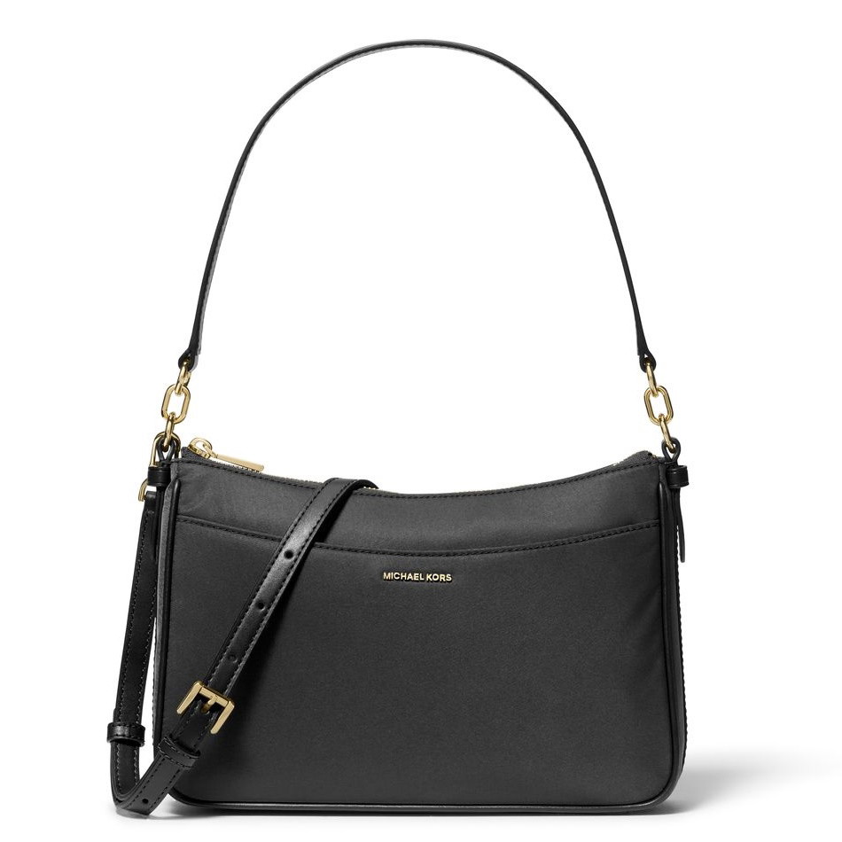 Picture of Michael Kors Jet Set Medium Top-Zip Pouchette Crossbody-Black