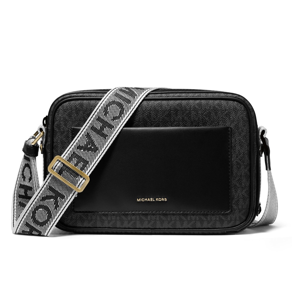 Picture of Michael Kors Maeve Large Signature Logo Crossbody Bag - Black