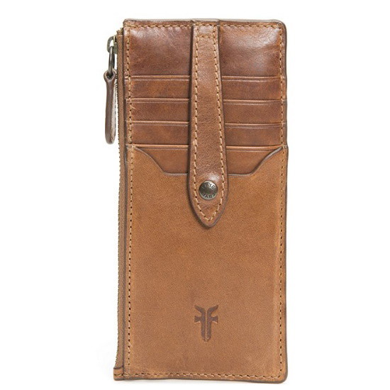 Picture of Frye Melissa Snap Card Wallet - Cognac