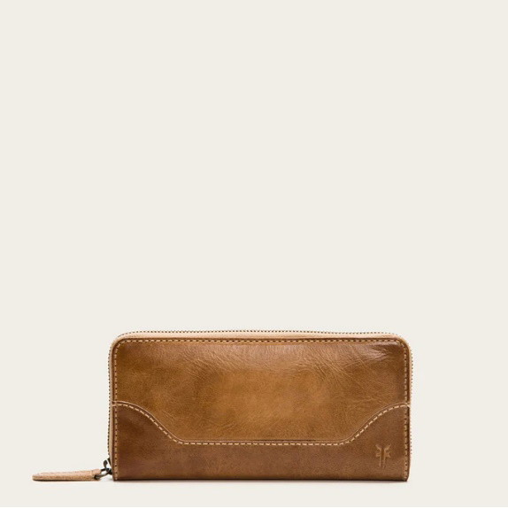 Picture of Frye Melissa Zip Wallet - Beige