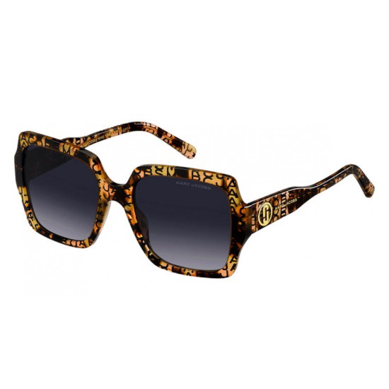 Picture of Marc Jacobs Square Havana Sunglasses with Grey Shaded Lens