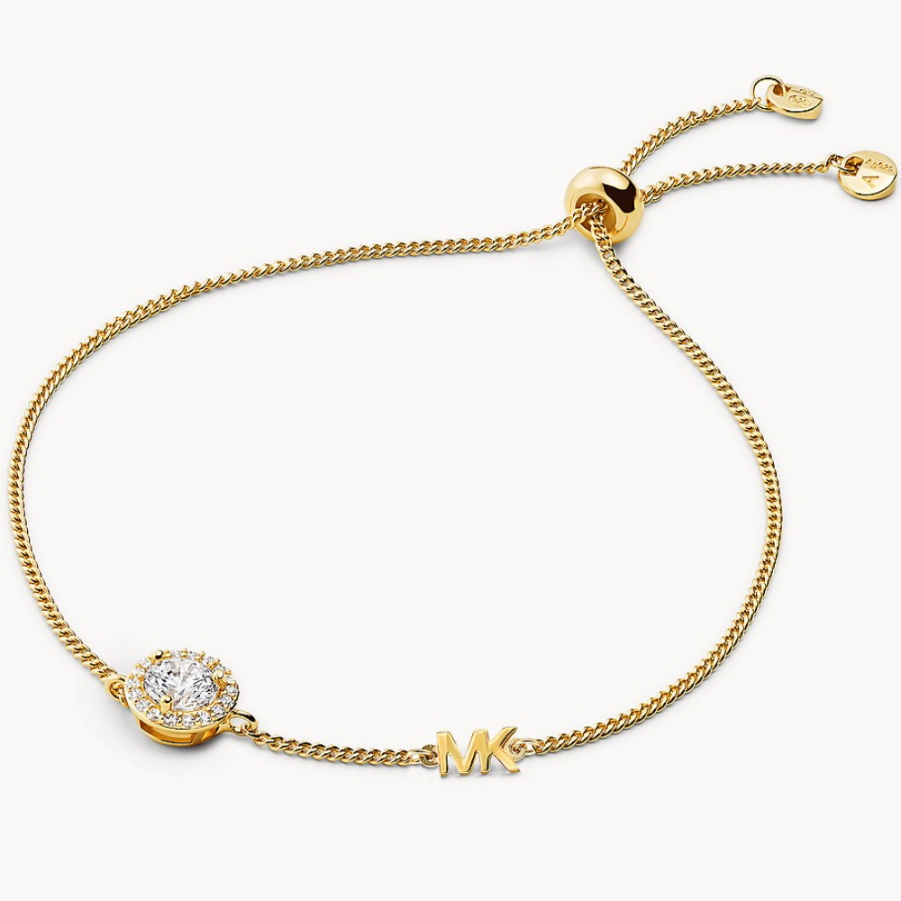 Picture of Michael Kors 14k Gold-Plated Halo Slider Bracelet