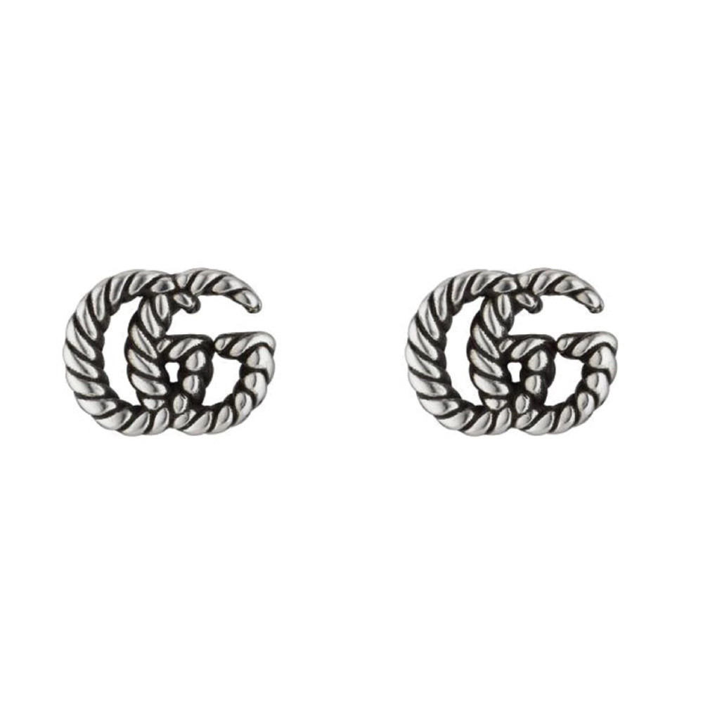 Picture of Gucci Aged Sterling Earrings with Double G Motif