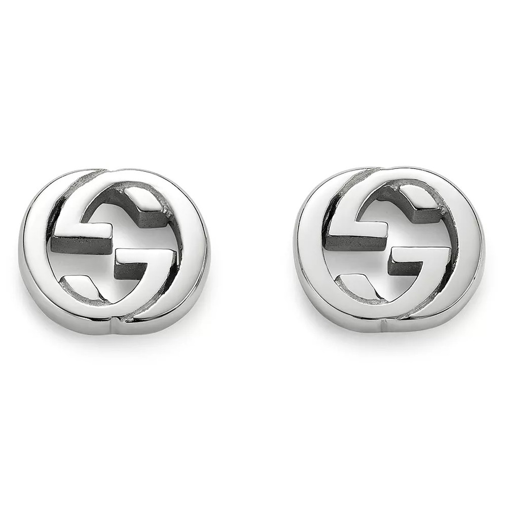 Picture of Gucci interlocking Stud Earrings - Rhodium
