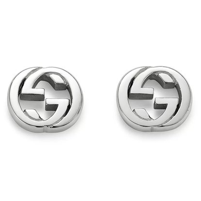 Picture of Gucci interlocking Stud Earrings - Rhodium