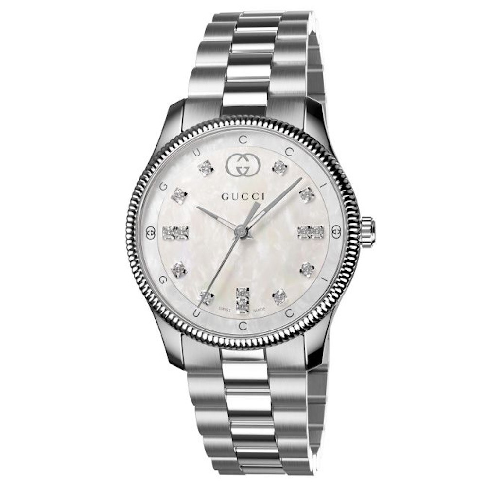 Picture of Gucci G-Timeless 29mm Stainless Steel Watch w/ White MOP Dial