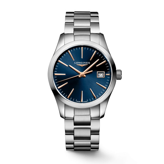 Picture of Longines Conquest 35mm Stainless Steel Watch with Blue Dial