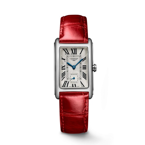 Picture of Longines DolceVita Watch with Red Leather Strap