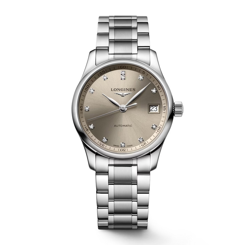Picture of Longines Master Collection 34mm Steel Watch with Beige Dial