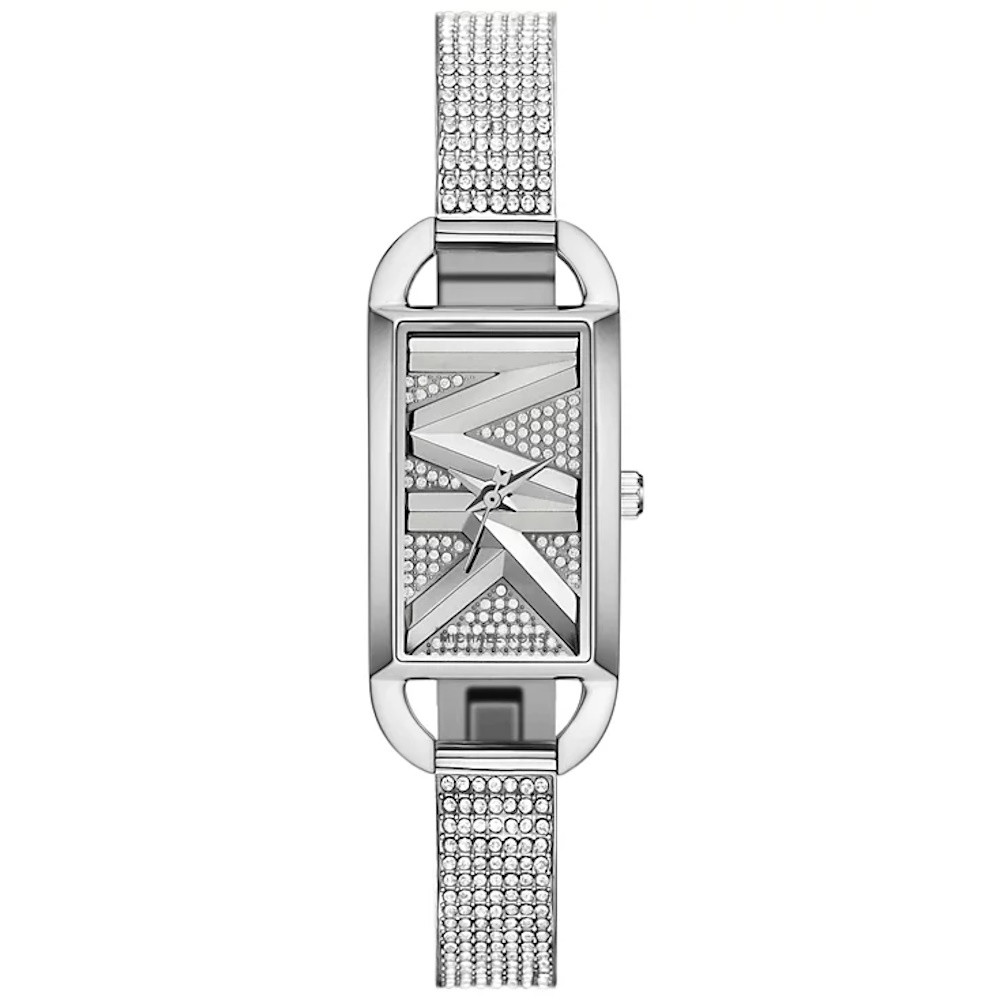 Picture of Michael Kors Mini Empire Pavé Silver-Tone Bangle Watch