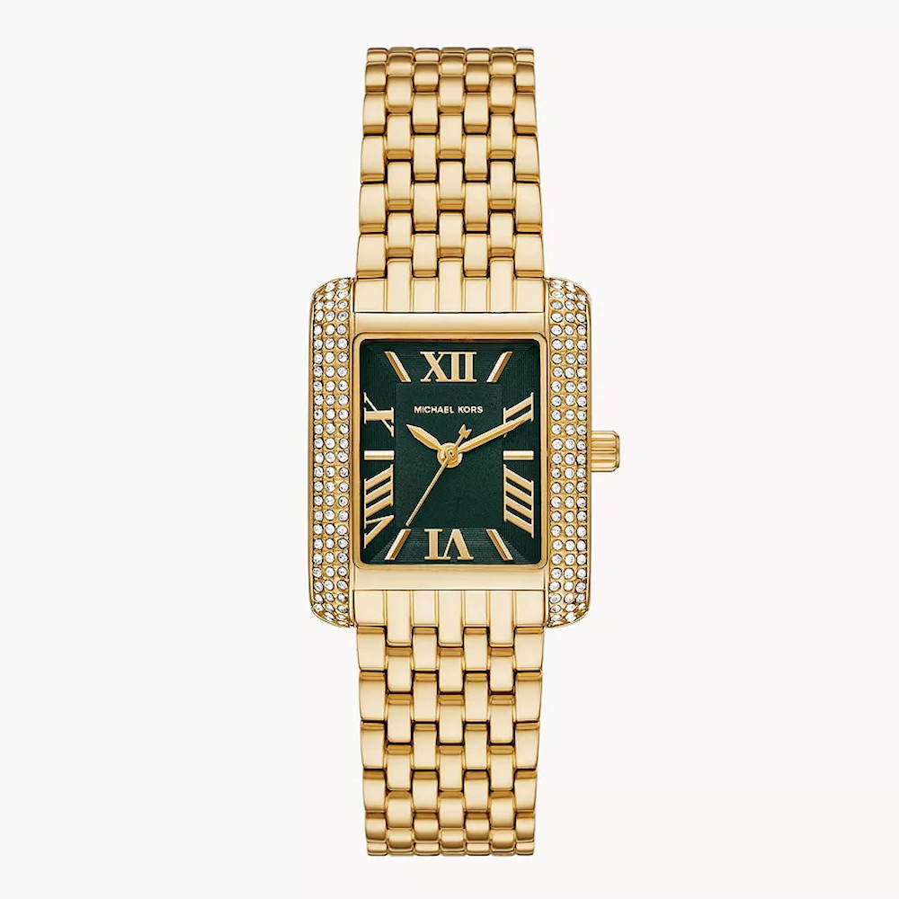 Picture of Michael Kors Petite Emery Pavé Gold-Tone Stainless Steel Watch